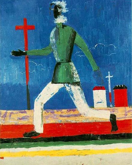 Kazimir Malevich Running man oil painting image